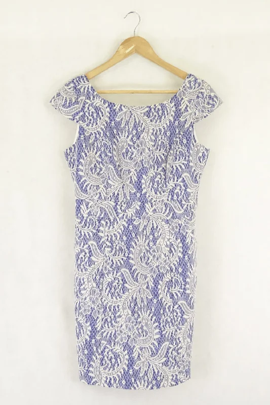 Review Blue And White Lace Dress 10