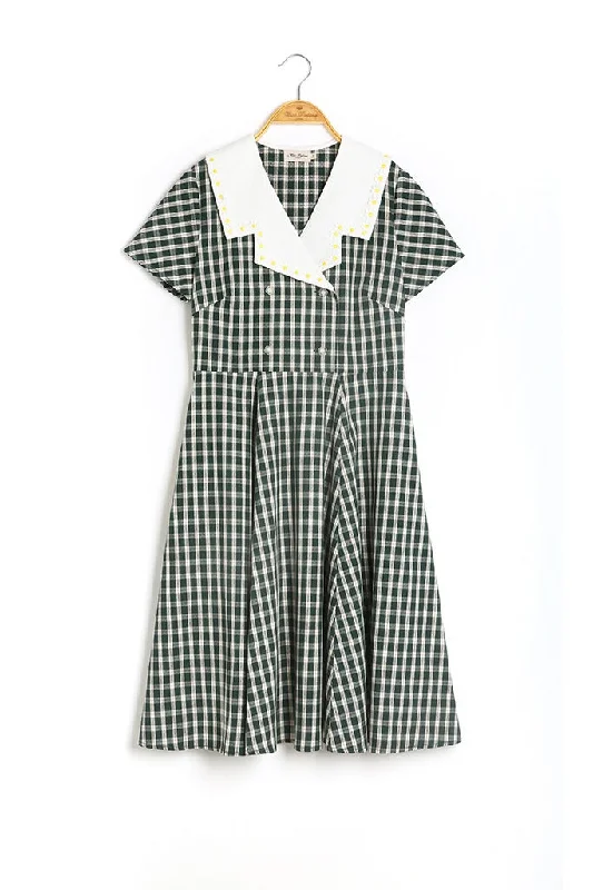 Francesca Gingham Daisy Dress