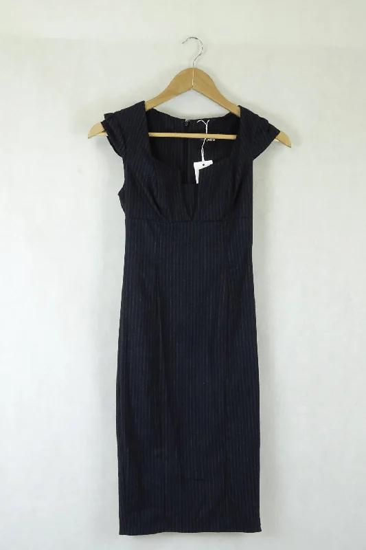 Asos Navy Pin Striped Dress 4