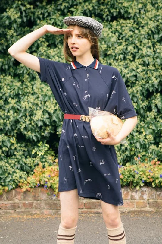 Hands Dancing Tee Dress (Navy)