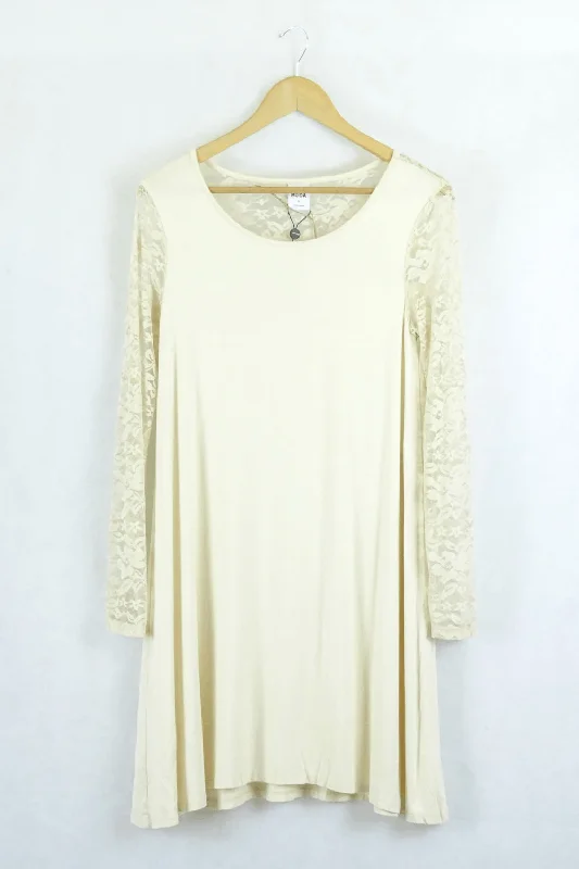 Vero Moda Cream Lace Dress S
