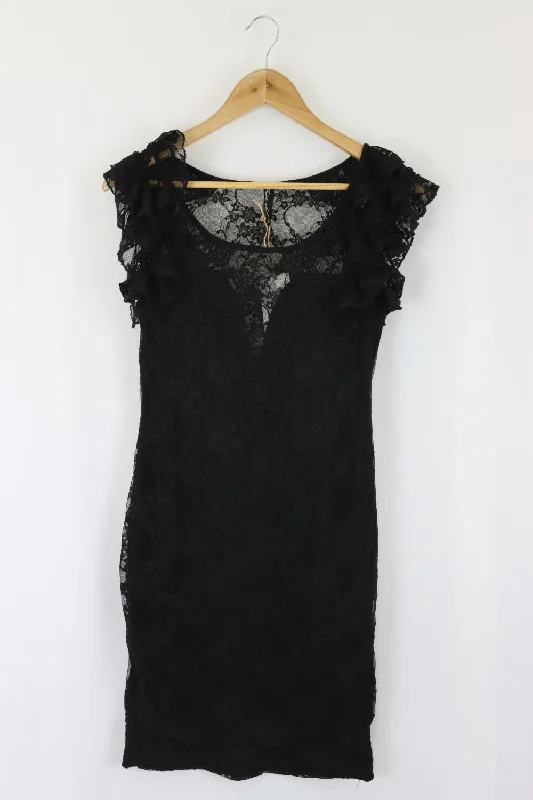 Fresh Base Black Lace Dress 10