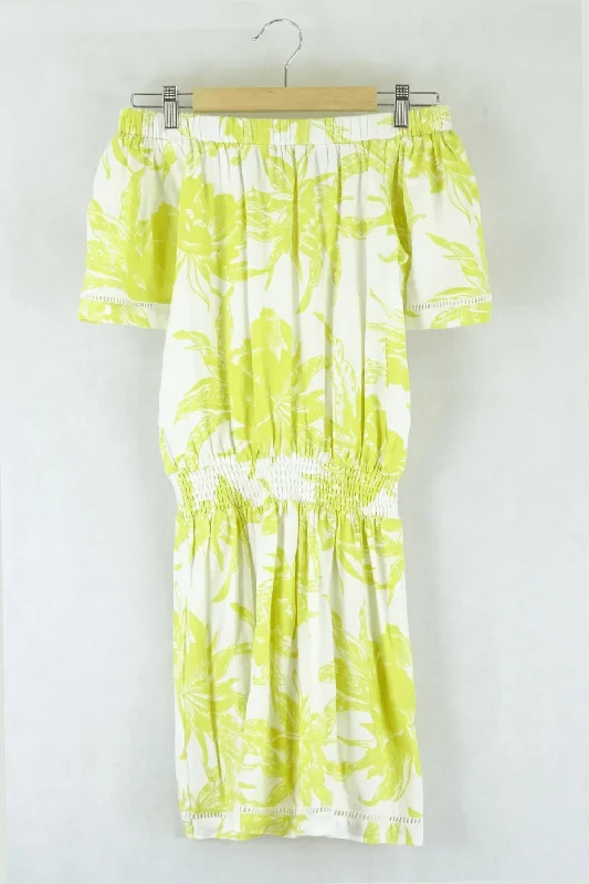 Wish Yellow Floral Dress XS