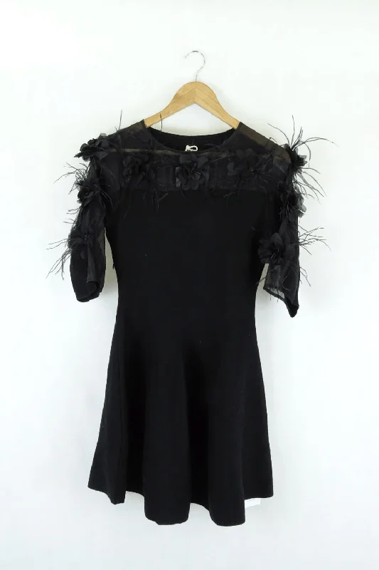 Style Fashion Black Knit Dress XS/S