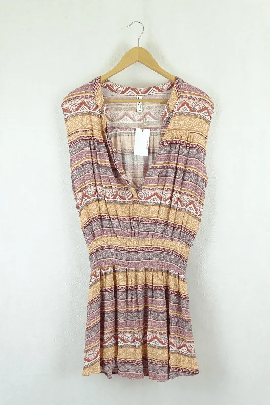 Most Brown Multi Coloured Dress 10