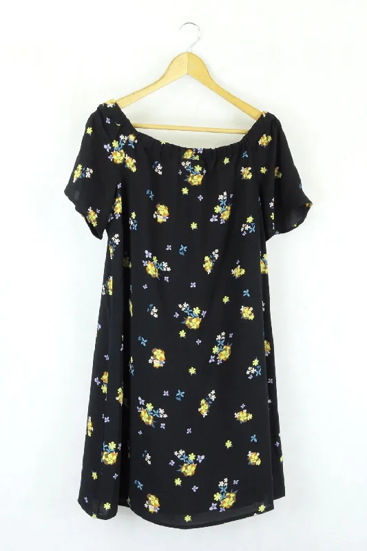 Table Eight Floral Black Dress 12
