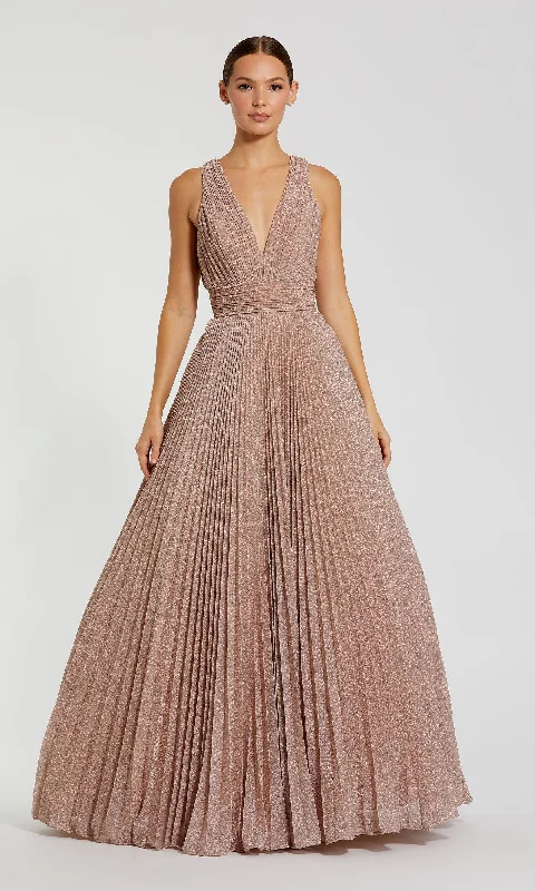 Long Pleated A-Line Prom Dress: Mac Duggal 30773