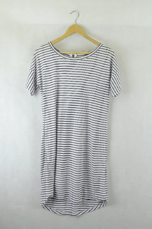 Seed Striped Black and White Dress XS