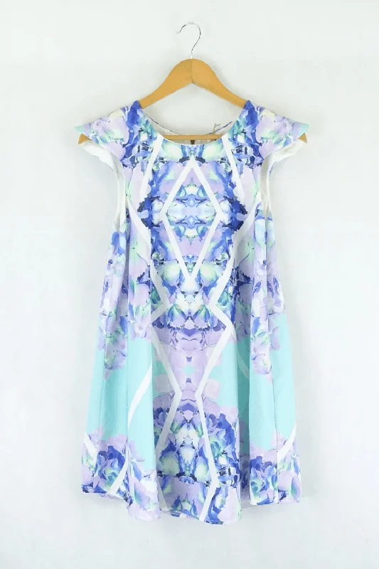 Morning Mist floral  colourful dress 8