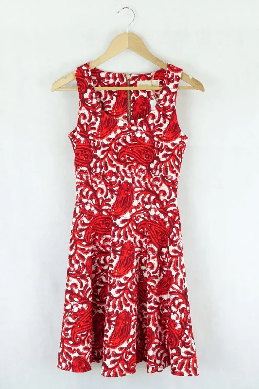 Michael Kors Red and White Dress XS