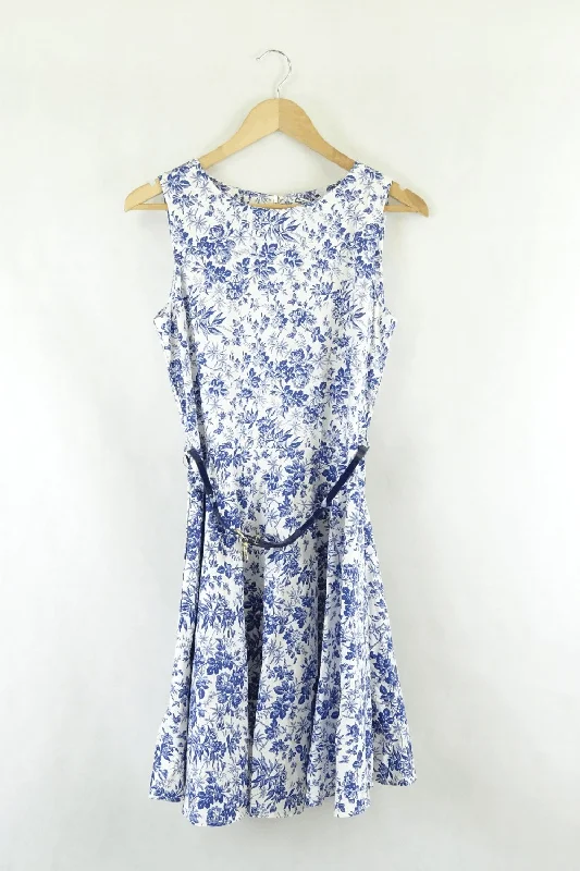 Catalog Blue And White Floral Dress 12