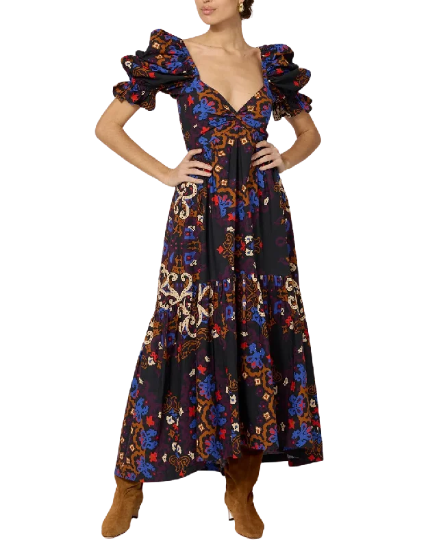 Jewel ankle dress - venezia print