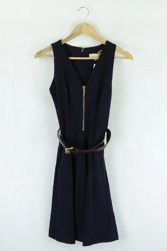 Michael Kors Navy A-Line Dress XXS
