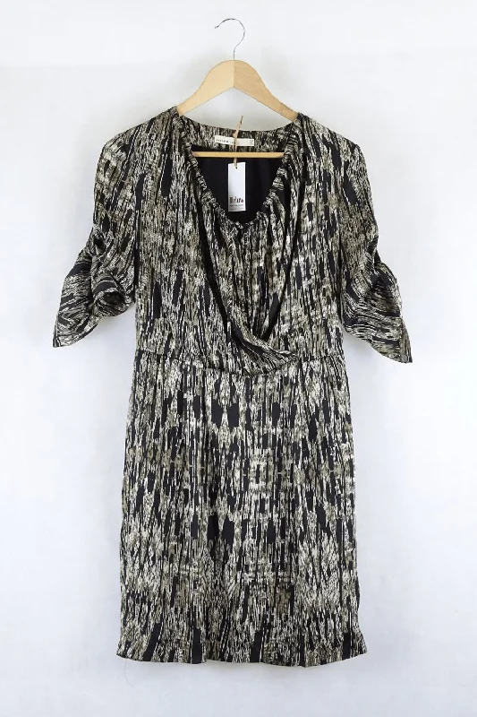 Karen Millen Brown Print Dress 12