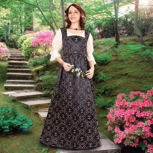 Renaissance Medieval Fleur de Lis Dress Woman's Costume