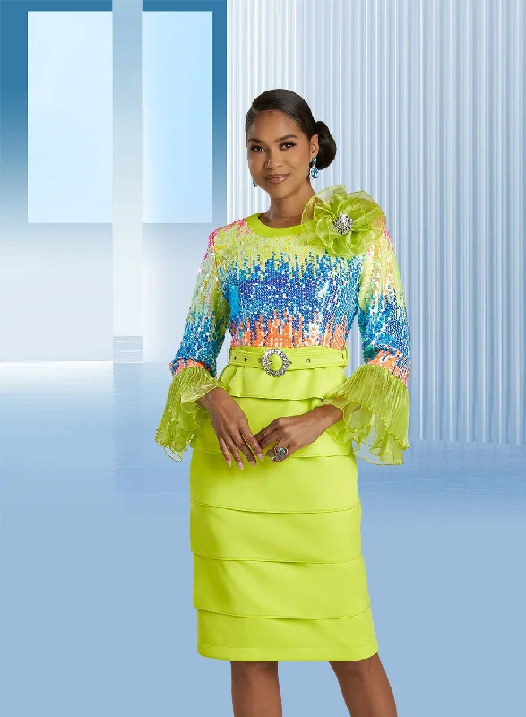 Donna Vinci 12087 Multicolor Sequin Dress