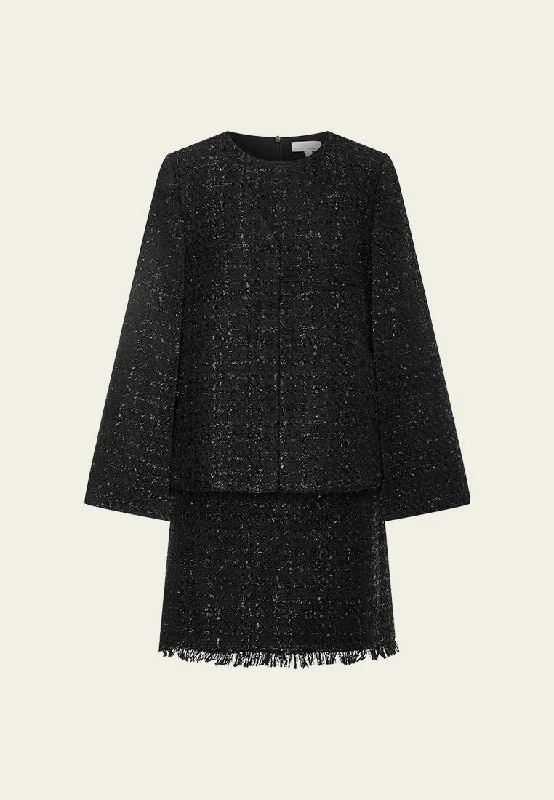 Two-pieces Lurex Tweed Cape and Dress Tunics Luxurious high-end