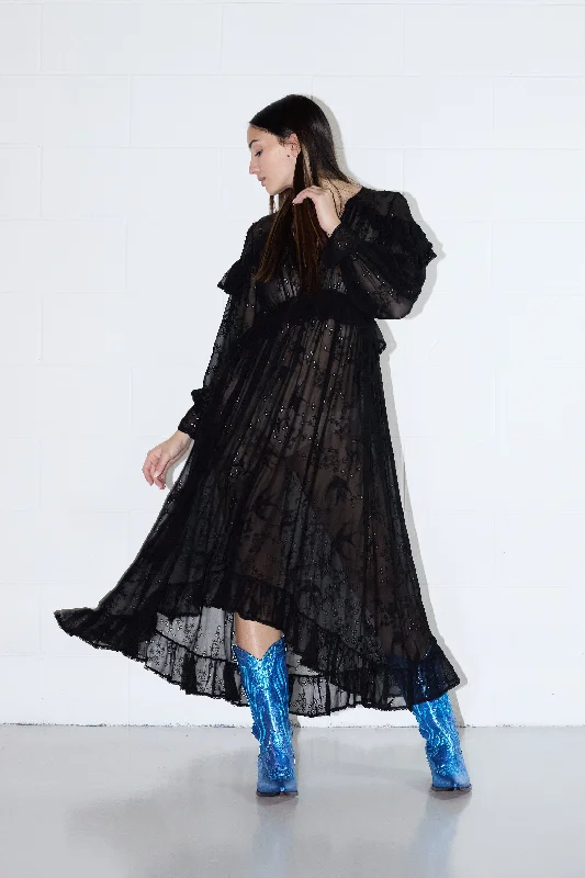 Brodery Long Dress Tunics Luxurious premium