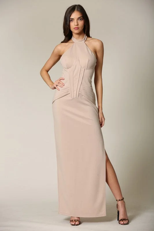 Mabel, Side leg slit sleeveless long dress Tunics Favorite customer