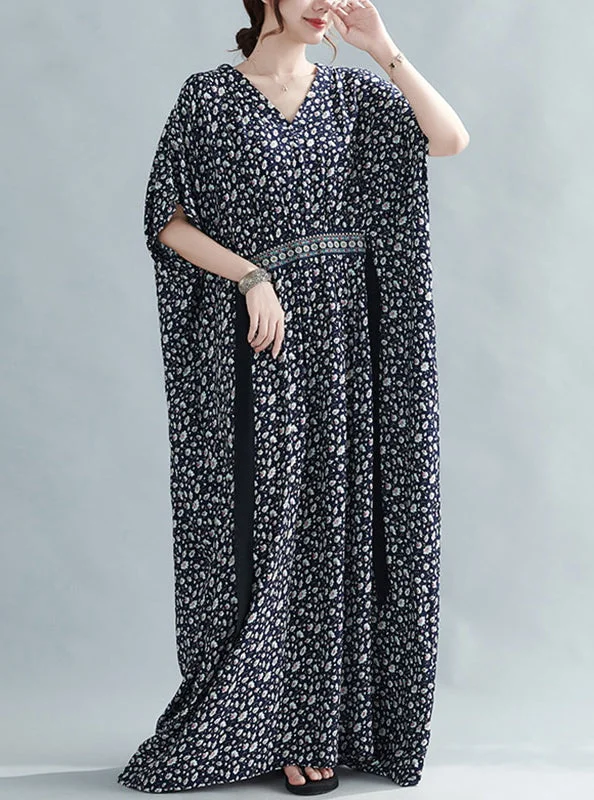 Summer Plus Size Women Boho Long Dress Tunics Leisure comfortable