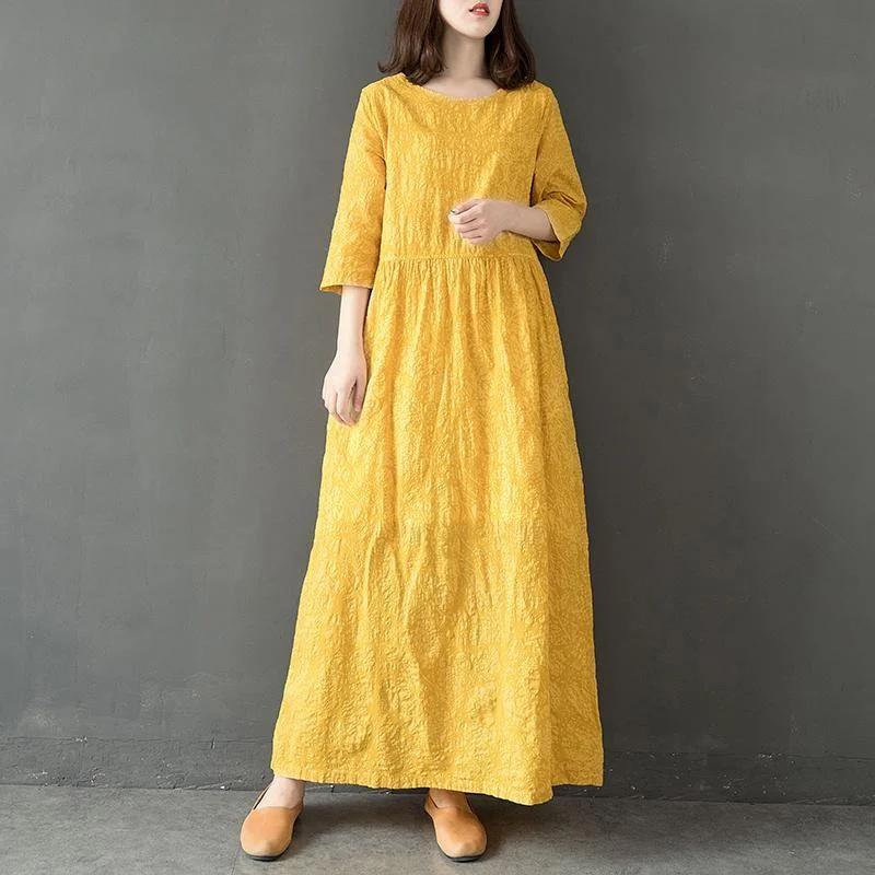 Unique high waist linen clothes For Women Cotton yellow Dress summer Tunics Short Trendy Unique high waist linen clothes For Women Cotton yellow Dress summer Tunics Short Trendy