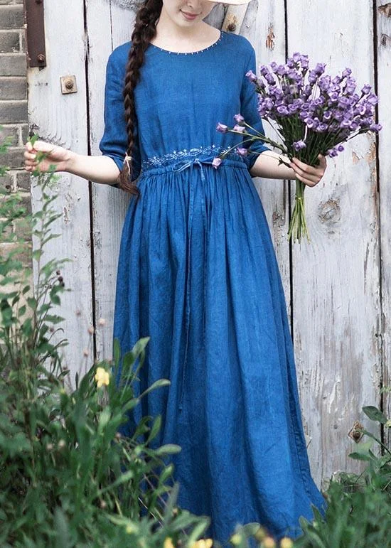 Women O Neck Drawstring Spring Tunic Runway Blue Long Dresses ( Limited Stock) Tunics Prom sequined Women O Neck Drawstring Spring Tunic Runway Blue Long Dresses ( Limited Stock) Tunics Prom sequined