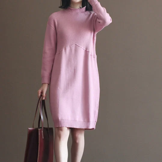 2024 winter pink rabbit woolen blended sweater dresses loose vintage knit dress Chenille Fabric Brocade Fabric Lace Fabric 2024 winter pink rabbit woolen blended sweater dresses loose vintage knit dress Chenille Fabric Brocade Fabric Lace Fabric