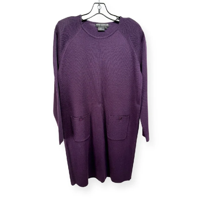 Sweater Dress Casual Midi By Nina Leonard  Size: L Elasticated Padded Insulated