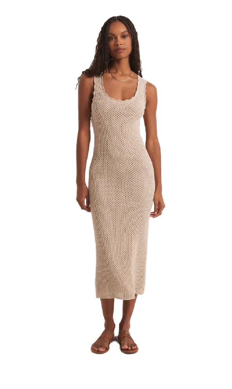 Ibiza Sweater Dress Natural Tailored Straight A-Line