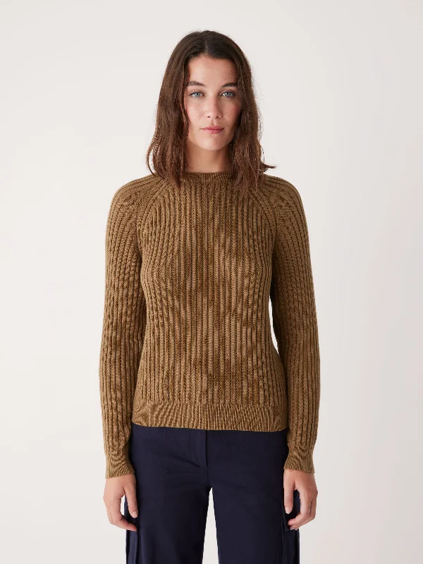The Ara Seacell™ Sweater in Amber Brown Knit Fabric Woven Fabric Fleece Fabric