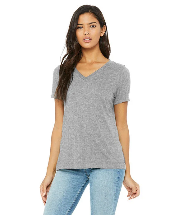 6405CVC - Bella + Canvas Ladies Relaxed Heather CVC Jersey V-Neck T-Shirt Iron Safe Non-Iron Wrinkle Free 6405CVC - Bella + Canvas Ladies Relaxed Heather CVC Jersey V-Neck T-Shirt Iron Safe Non-Iron Wrinkle Free
