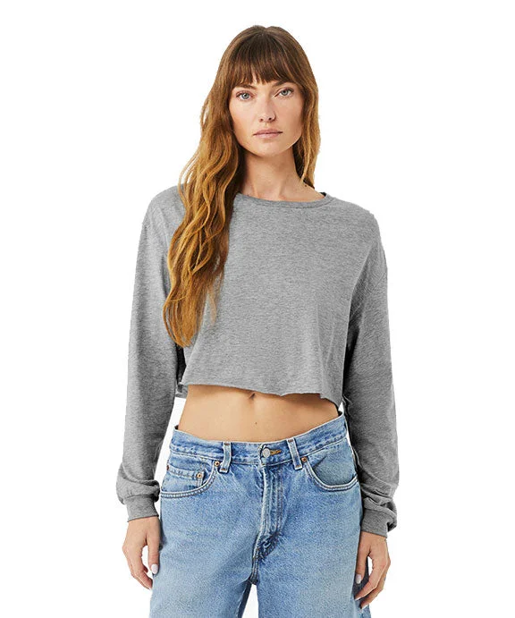 6501B - Bella + Canvas FWD Fashion Ladies Cropped Long-Sleeve T-Shirt Fitted T-Shirt Seamless Stretchy 6501B - Bella + Canvas FWD Fashion Ladies Cropped Long-Sleeve T-Shirt Fitted T-Shirt Seamless Stretchy