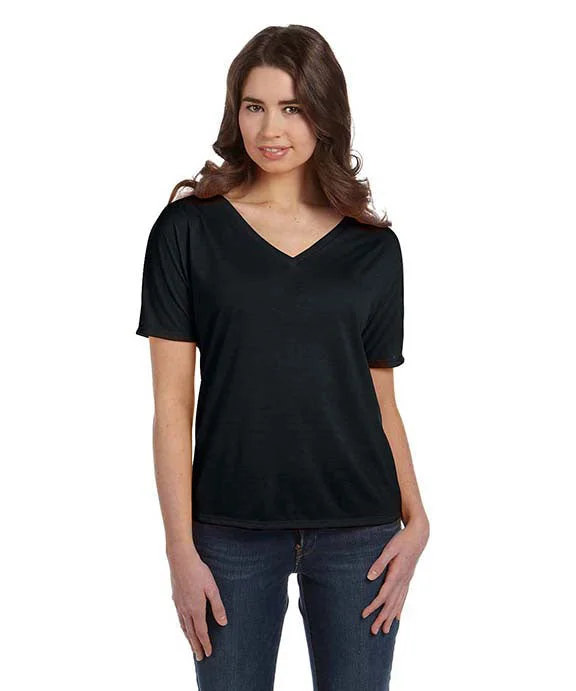 8815 - Bella + Canvas Ladies Slouchy V-Neck T-Shirt Notch Collar Peter Pan Collar Cowl Neck 8815 - Bella + Canvas Ladies Slouchy V-Neck T-Shirt Notch Collar Peter Pan Collar Cowl Neck