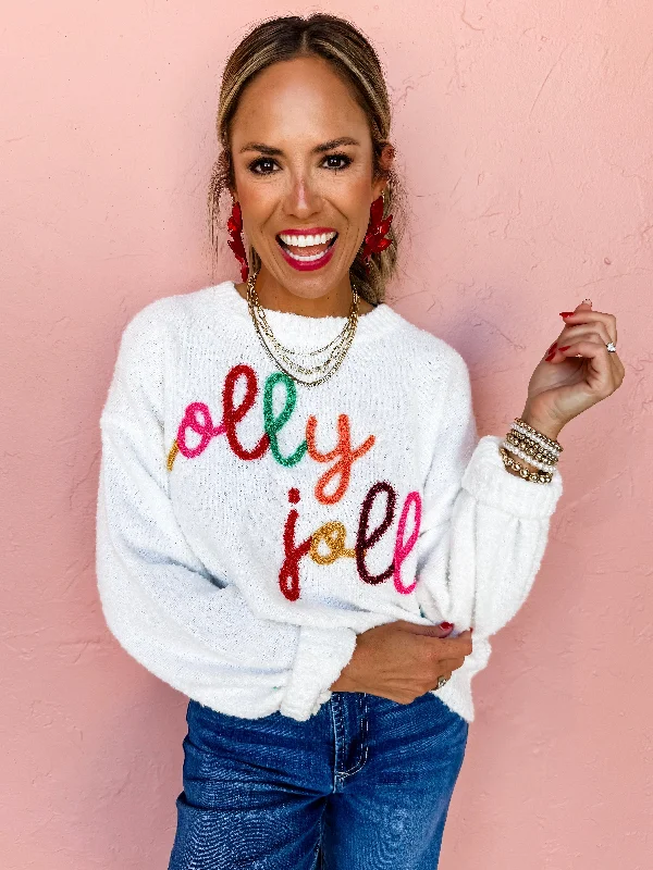 Holly Jolly Holiday Sweater Striped Floral Plaid