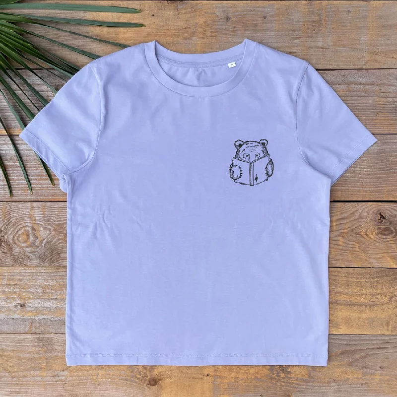 Book Bear Women's T-Shirt Houndstooth Herringbone Solid
