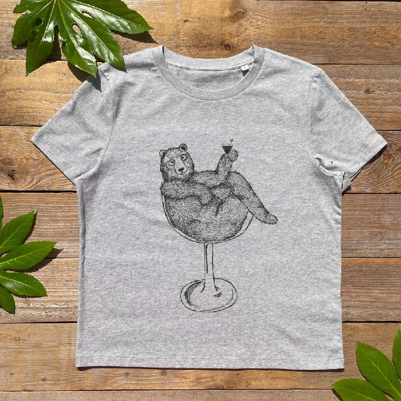 Cheers Bear Women's T-Shirt Zippered Front Buttoned Front Snap Front