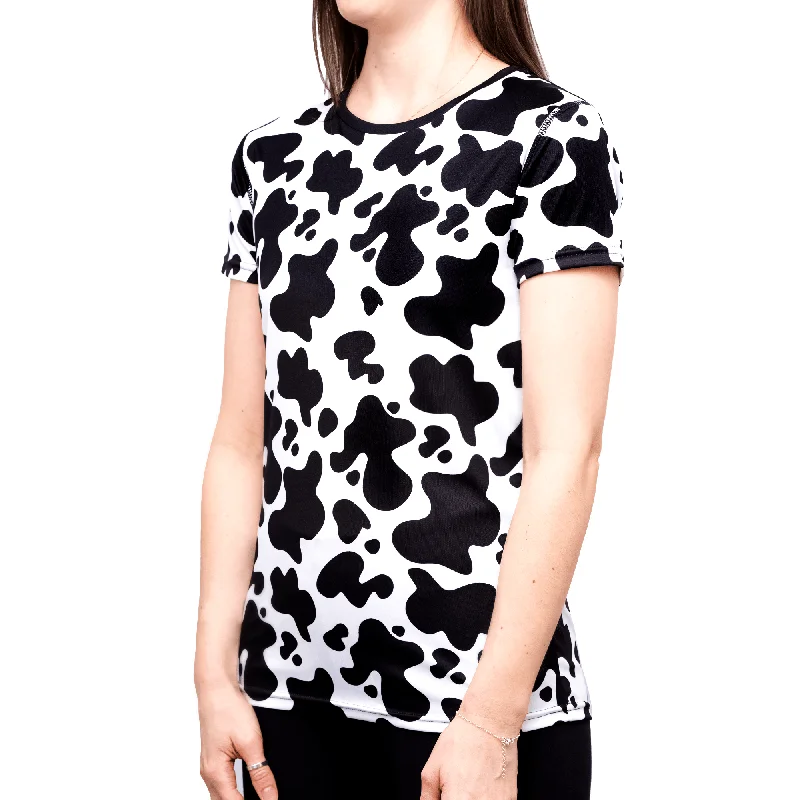 Fat Cow - Adventurous - Womens Training T-Shirt Fitted T-Shirt Seamless Stretchy