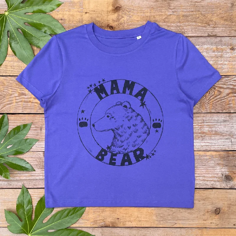 Mama Bear Women's T-Shirt Silk Blend Satin Velvet