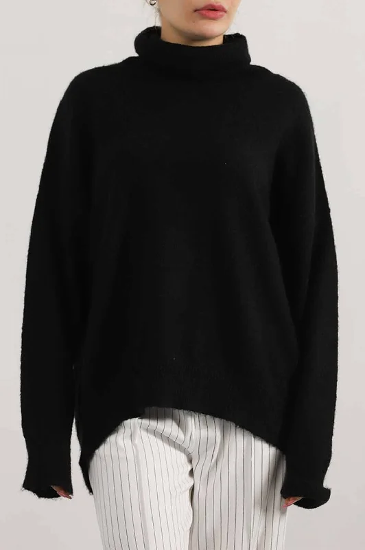 MANHATTAN HIGH NECK SWEATER Collared Crew Neck Turtle Neck