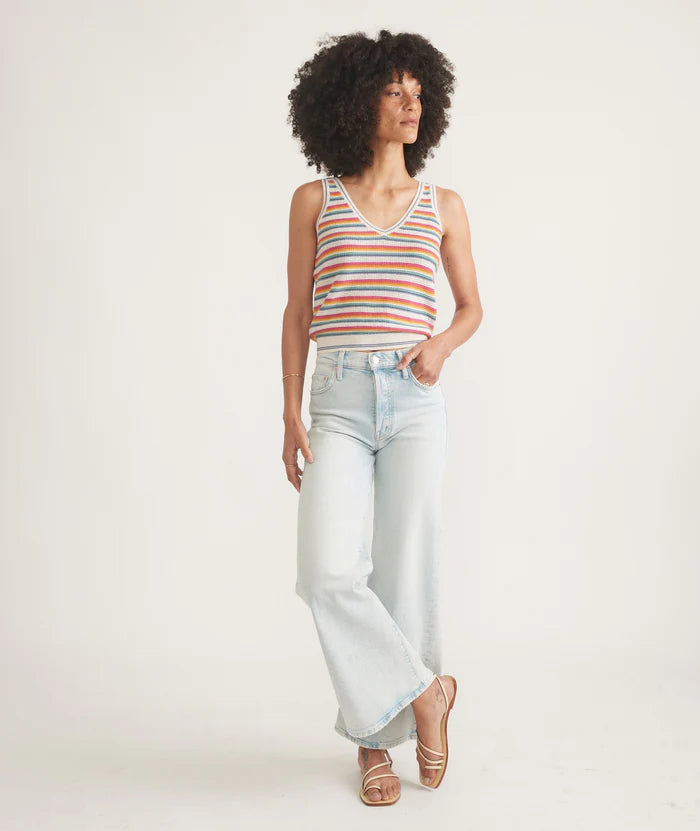 Marine Layer Women's Finley Sweater Tank Spandex Rayon Corduroy