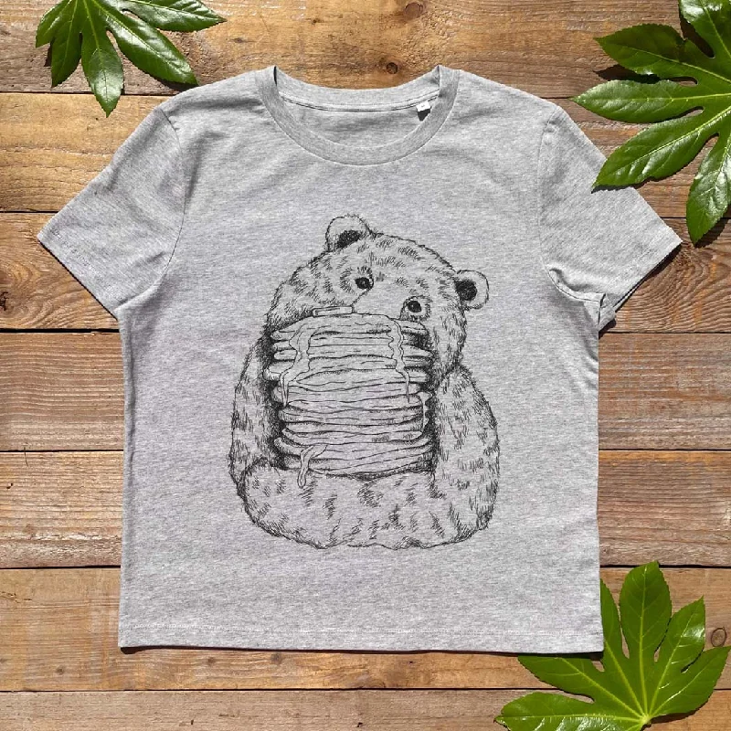 Pancake Bear Women's T-Shirt Chenille Blend Fleece Blend Nylon Blend