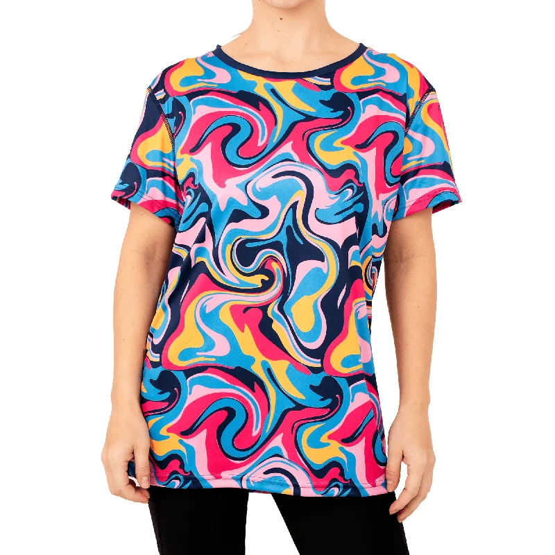 Ripple - Adventurous - Womens Training T-Shirt Houndstooth Herringbone Solid