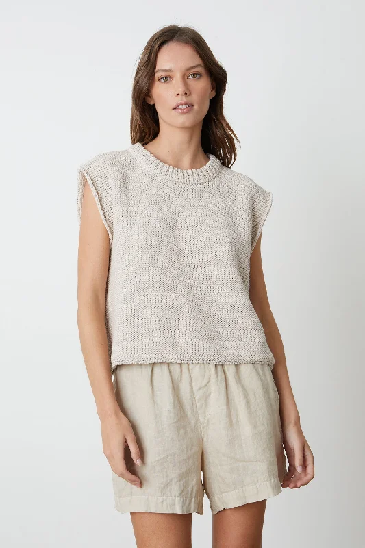 SAGE CREW NECK SWEATER Plaid Sweater Polka Dot Checkered