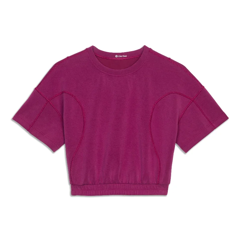 Softstreme Gathered T-Shirt - Resale Spandex Blend Rayon Blend Denim Blend