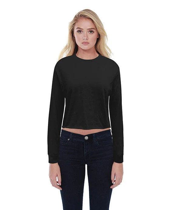 ST1170 - StarTee Ladies Boyfriend Long Sleeve Crop T-Shirt Solid Color Striped Floral ST1170 - StarTee Ladies Boyfriend Long Sleeve Crop T-Shirt Solid Color Striped Floral