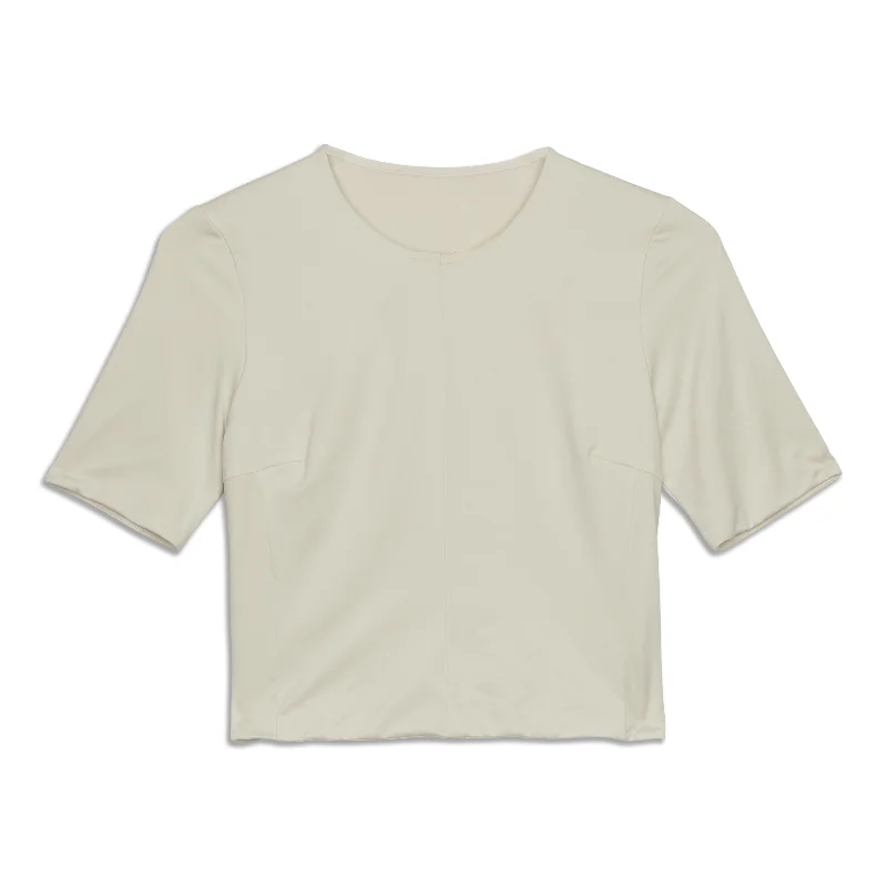 Tight-Fit Lined T-Shirt - Resale Chenille Blend Fleece Blend Nylon Blend