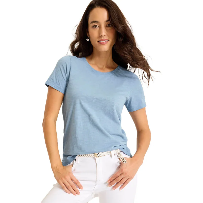 Tommy Bahama Women's Indigo Palms Pigment Dyed T-Shirt - Canyon Sky Satin Fabric Silk Fabric Chiffon Fabric Tommy Bahama Women's Indigo Palms Pigment Dyed T-Shirt - Canyon Sky Satin Fabric Silk Fabric Chiffon Fabric
