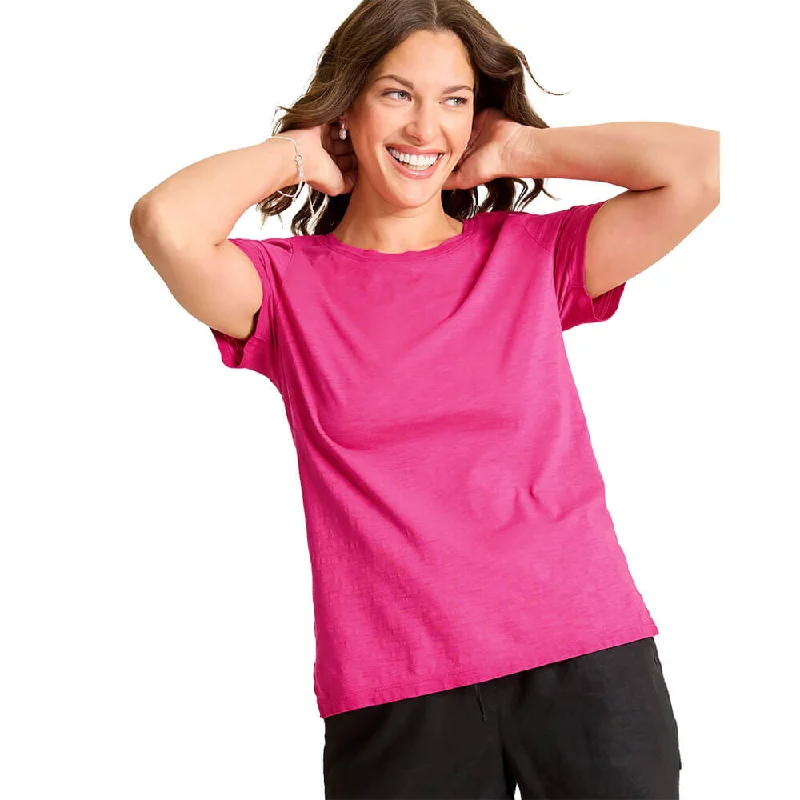 Tommy Bahama Women's Indigo Palms Pigment Dyed T-Shirt - Phlox Mesh Fabric Canvas Fabric Denim Fabric Tommy Bahama Women's Indigo Palms Pigment Dyed T-Shirt - Phlox Mesh Fabric Canvas Fabric Denim Fabric