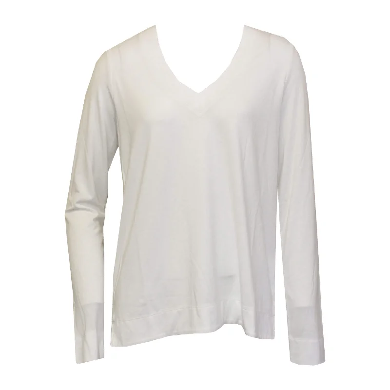 Tommy Bahama Women's Kauai Jersey Long Sleeve V-Neck T-Shirt - Coconut Denim Fabric Leather Fabric Suede Fabric Tommy Bahama Women's Kauai Jersey Long Sleeve V-Neck T-Shirt - Coconut Denim Fabric Leather Fabric Suede Fabric