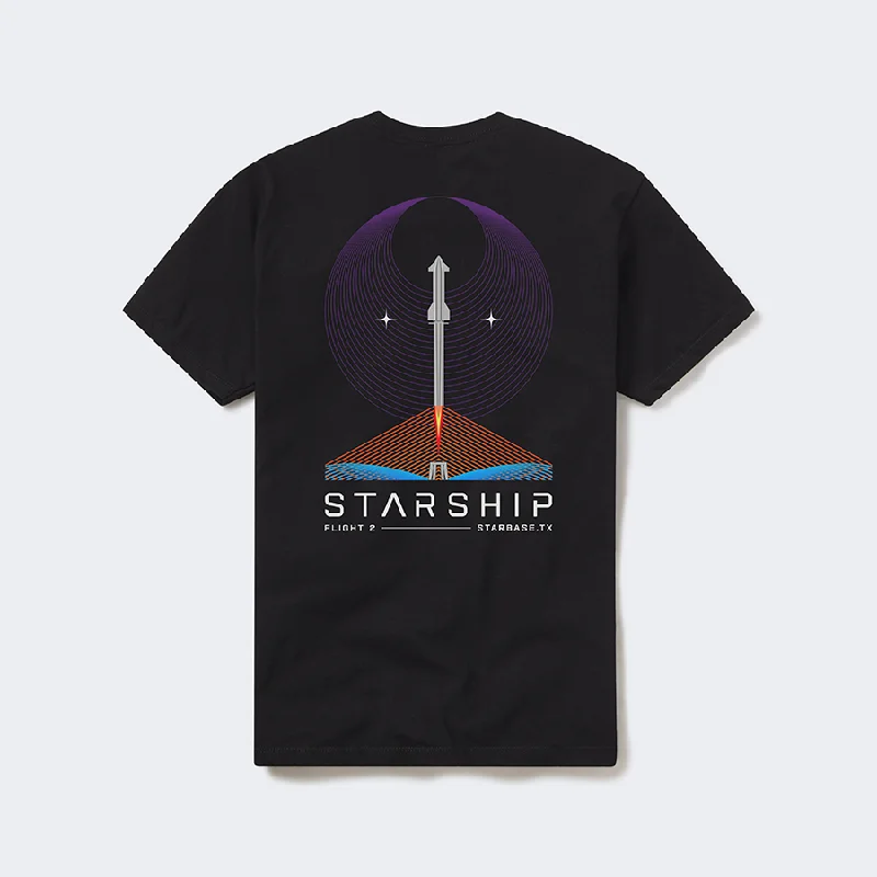 Unisex Starship Flight 2 T-Shirt Knit Fabric Woven Fabric Fleece Fabric